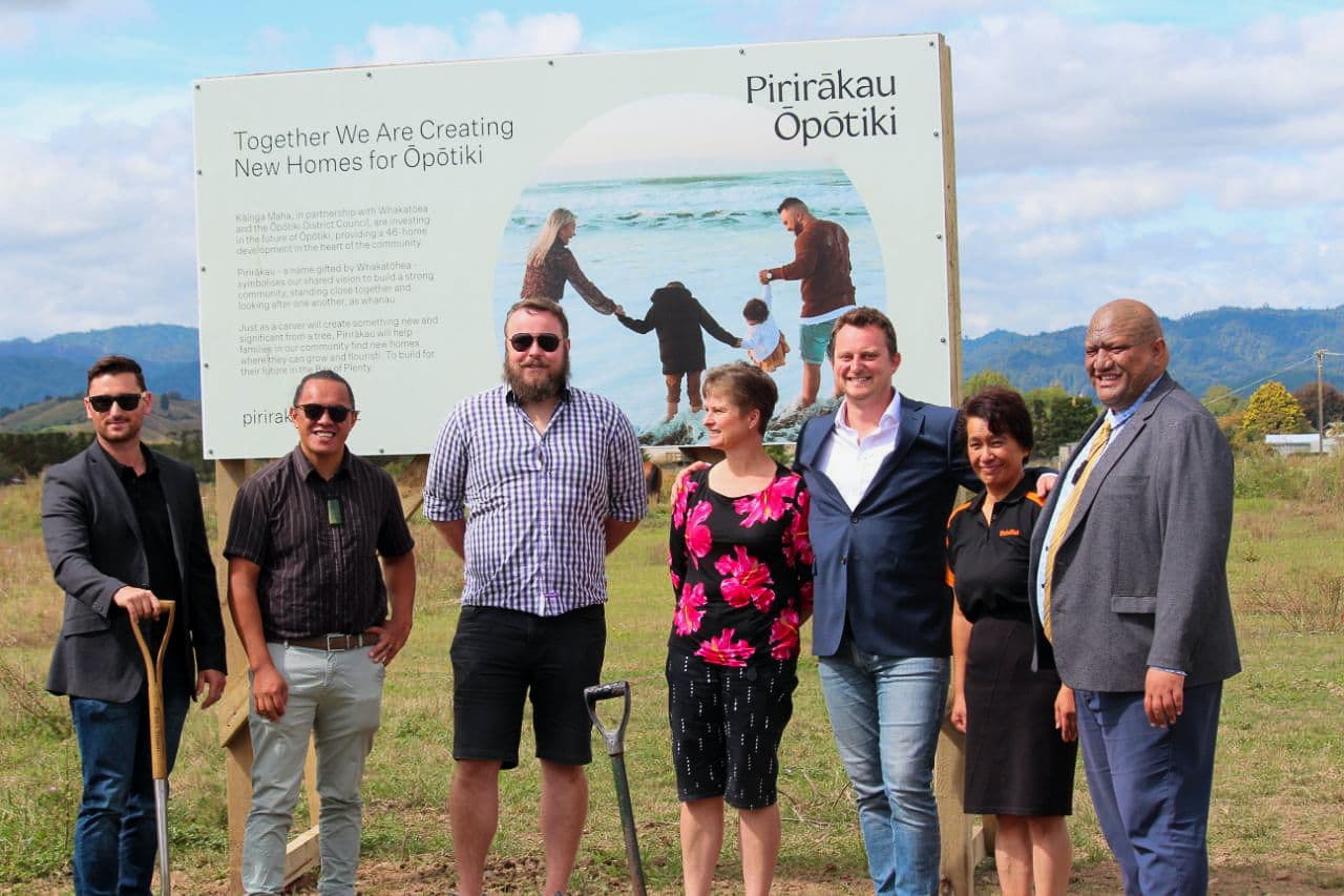 Pirirākau project partners at the development site